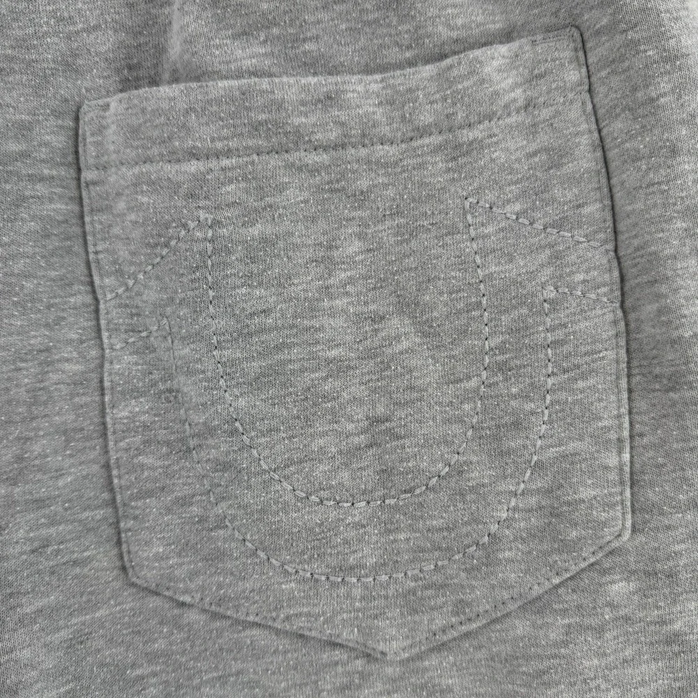 True Religion Sweatpants Mens Medium Gray Branded Jogger Fleece Buddha Logo